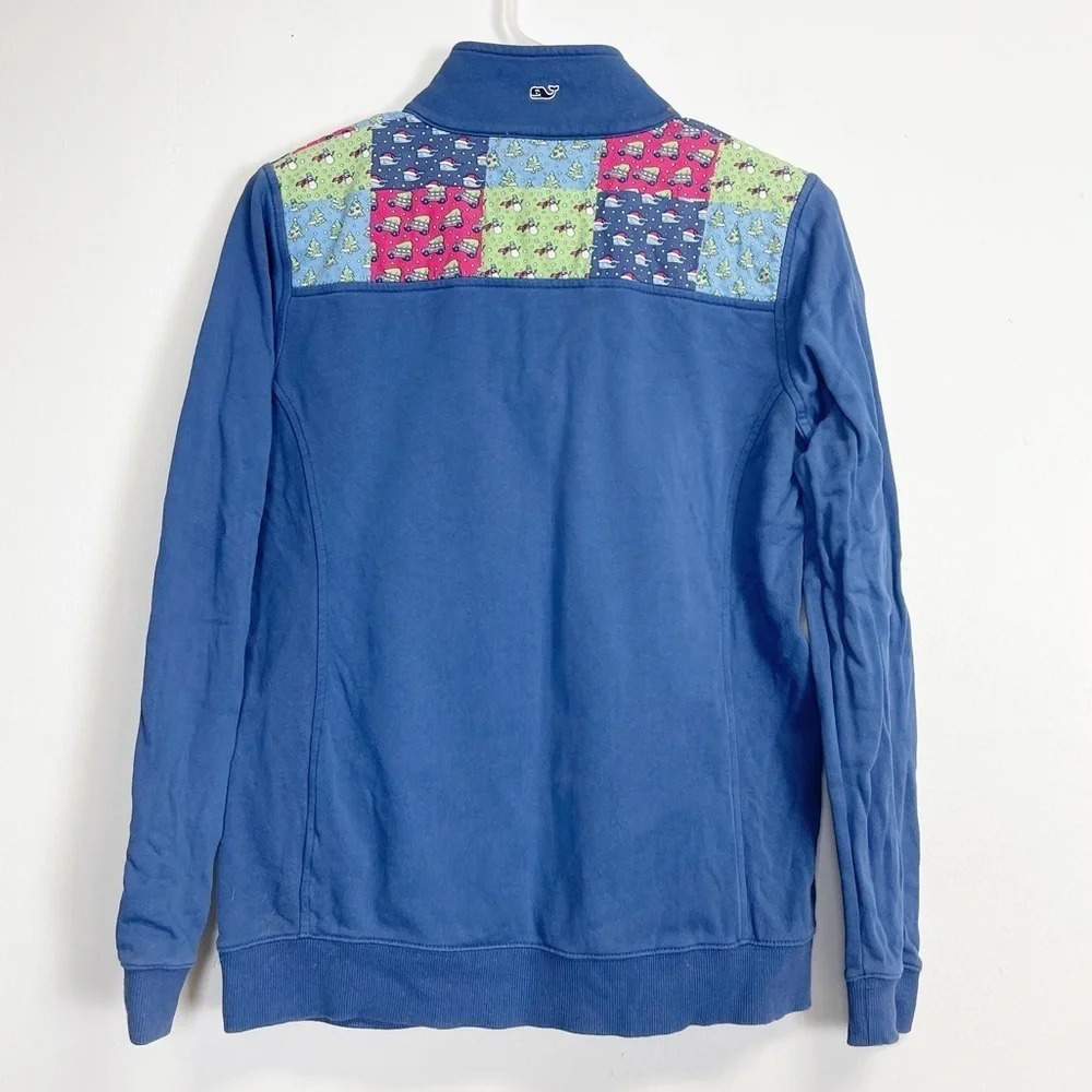 Vineyard Vines Sweatshirt Womens XS Blue Christmas Holiday Shep Shirt Pullover - Picture 2 of 10